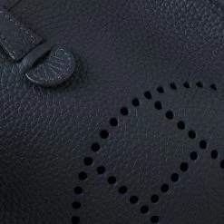 Hermes Blue Indigo Clemence Leather Evelyne TPM Bag For Women -Deals Hermes Store luxury women hermes used handbags p215647 006