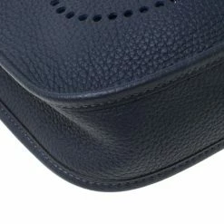 Hermes Blue Indigo Clemence Leather Evelyne TPM Bag For Women -Deals Hermes Store luxury women hermes used handbags p215647 012