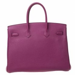 Hermes Tosca Togo Leather Palladium Hardware Birkin 35 Bag For Women -Deals Hermes Store luxury women hermes used handbags p216567 010