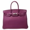 Hermes Tosca Togo Leather Palladium Hardware Birkin 35 Bag For Women