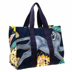 Hermes Multicolor Printed Canvas Maxi Savana Dance Beach Tote For Women -Deals Hermes Store luxury women hermes used handbags p219236 009