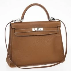 Hermes Tan Kelly 32cm For Women 22 Hermes Tan Kelly 32cm For Women -Deals Hermes Store luxury women hermes used handbags p21966 003