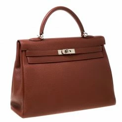 Hermes Sienne Togo Leather Palladium Hardware Kelly Retourne 35 Bag For Women -Deals Hermes Store luxury women hermes used handbags p219846 002