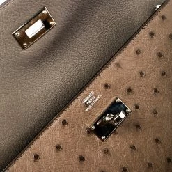 Hermes Vert Veronese Ostrich Leather Long Kelly Wallet For Women -Deals Hermes Store luxury women hermes used handbags p221131 004