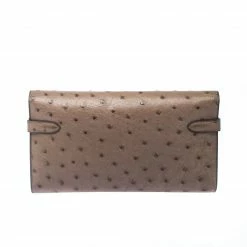 Hermes Vert Veronese Ostrich Leather Long Kelly Wallet For Women -Deals Hermes Store luxury women hermes used handbags p221131 012