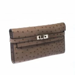 Hermes Vert Veronese Ostrich Leather Long Kelly Wallet For Women -Deals Hermes Store luxury women hermes used handbags p221131 013