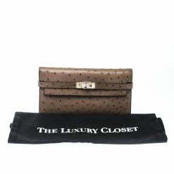 Hermes Vert Veronese Ostrich Leather Long Kelly Wallet For Women -Deals Hermes Store luxury women hermes used handbags p221131 016