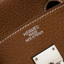 Hermes Brown Clemence Leather Palladium Hardware Birkin 35 Bag For Women -Deals Hermes Store luxury women hermes used handbags p221267 007