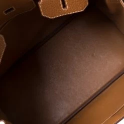 Hermes Brown Clemence Leather Palladium Hardware Birkin 35 Bag For Women -Deals Hermes Store luxury women hermes used handbags p221267 008