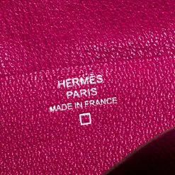 Hermes Rose Scheherazade Alligator Bearn Gusset Wallet For Women -Deals Hermes Store luxury women hermes used handbags p221277 002