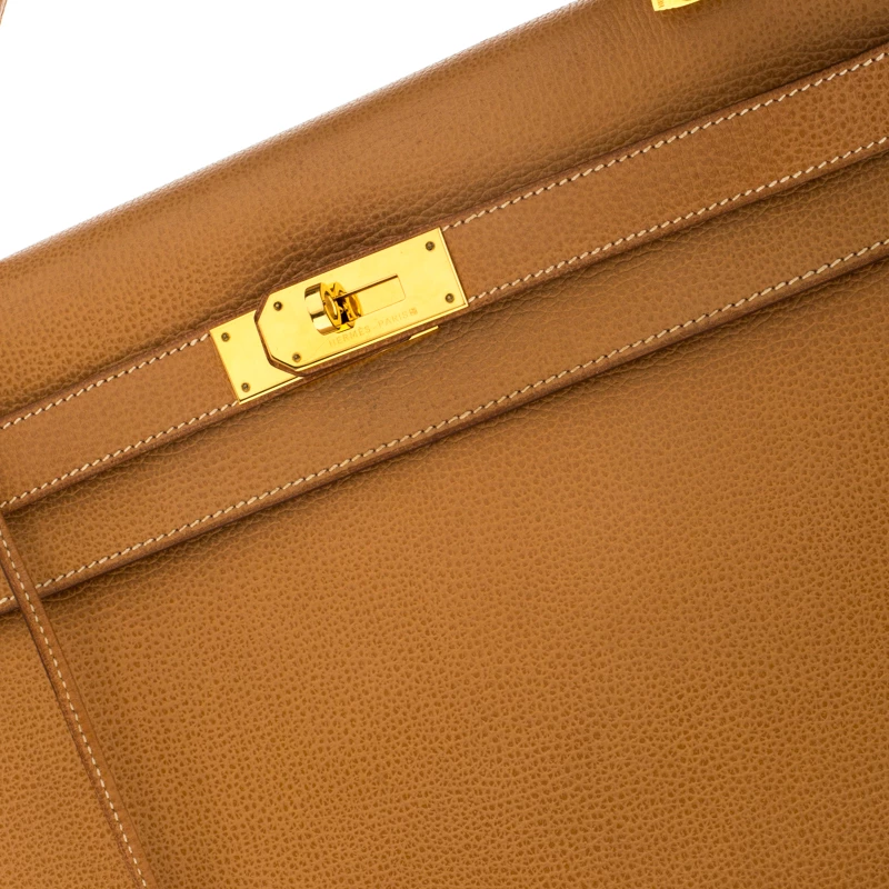 Hermes Natural Sable Vache Liegee Leather Gold Hardware Kelly Sellier 40 Bag For Women 7 Hermes Natural Sable Vache Liegee Leather Gold Hardware Kelly Sellier 40 Bag For Women - Image 5