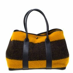 Hermes Tri Color Rocabar And Leather Garden Party 36 Bag For Women