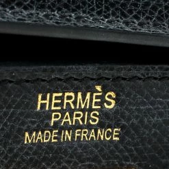 Hermes Black Epsom Leather Gold Hardware Kelly Sellier 32 Bag For Women -Deals Hermes Store luxury women hermes used handbags p227237 002