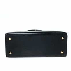 Hermes Black Epsom Leather Gold Hardware Kelly Sellier 32 Bag For Women -Deals Hermes Store luxury women hermes used handbags p227237 006