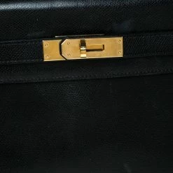 Hermes Black Epsom Leather Gold Hardware Kelly Sellier 32 Bag For Women -Deals Hermes Store luxury women hermes used handbags p227237 009