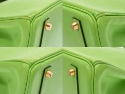 Hermes Apple Green Veau Gulliver Leather Gold Hardware Birkin 35 Bag For Women -Deals Hermes Store luxury women hermes used handbags p229986 002