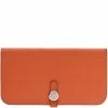 Hermes Orange Leather Dogon Wallet For Women -Deals Hermes Store luxury women hermes used handbags p230000 007