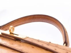 Hermes Chestnut Ostrich Gold Hardware Kelly Sellier 32 Bag For Women -Deals Hermes Store luxury women hermes used handbags p230008 001