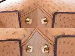 Hermes Chestnut Ostrich Gold Hardware Kelly Sellier 32 Bag For Women -Deals Hermes Store luxury women hermes used handbags p230008 003