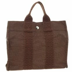 Hermes Her Line PM Gray Canvas Tote For Women -Deals Hermes Store luxury women hermes used handbags p23031 004