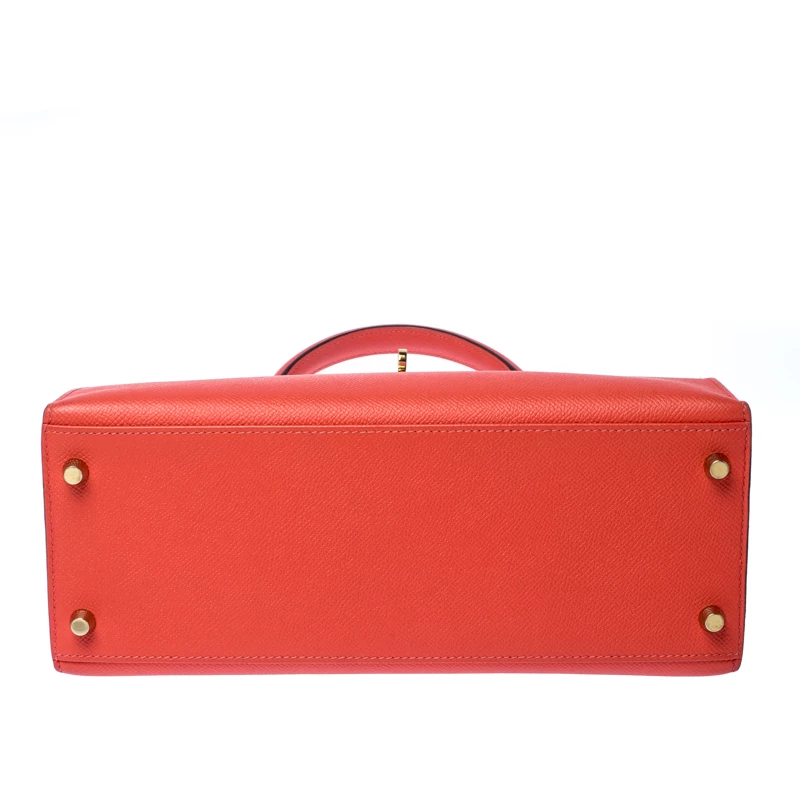 Hermes Rose Jaipur Epsom Leather Gold Hardware Kelly Sellier 28 Bag For Women 8 Hermes Rose Jaipur Epsom Leather Gold Hardware Kelly Sellier 28 Bag For Women - Image 6