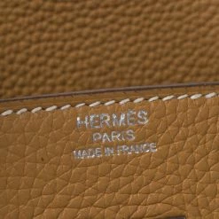 Hermes Moutarde Clemence Leather Palladium Hardware Birkin 25 Bag For Women -Deals Hermes Store luxury women hermes used handbags p232954 004