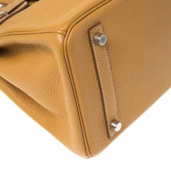 Hermes Moutarde Clemence Leather Palladium Hardware Birkin 25 Bag For Women -Deals Hermes Store luxury women hermes used handbags p232954 013