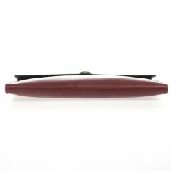 Hermes Vintage Burgundy Box Calf Leather Rio Clutch For Women -Deals Hermes Store luxury women hermes used handbags p23909 004