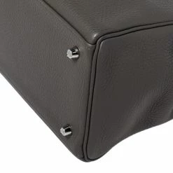 Hermes Etain Clemence Leather Palladium Hardware Kelly Retourne 40 Bag For Women -Deals Hermes Store luxury women hermes used handbags p239857 002