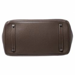 Hermes Taupe Grey Clemence Leather Palladium Hardware Birkin 35 Bag For Women -Deals Hermes Store luxury women hermes used handbags p241745 014