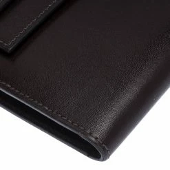 Hermes Chocolat Boxcalf Leather Long Kelly Wallet For Women -Deals Hermes Store luxury women hermes used handbags p244367 007
