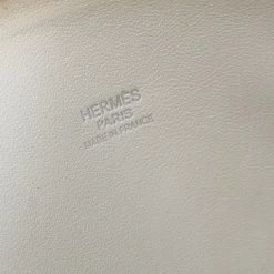 Hermes White Togo Leather Palladium Hardware Bolide 35 Bag For Women -Deals Hermes Store luxury women hermes used handbags p245302 006