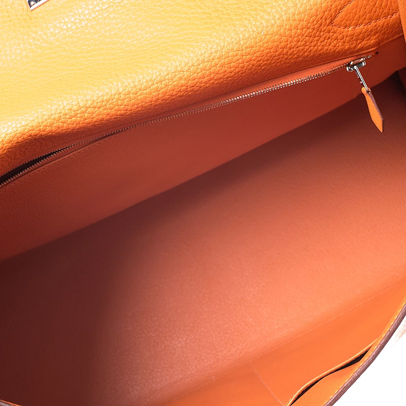 Hermes Bougainvillier Clemence Leather Palladium Hardware Kelly Retourne 40 Bag For Women 9 Hermes Bougainvillier Clemence Leather Palladium Hardware Kelly Retourne 40 Bag For Women - Image 7