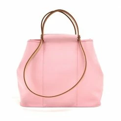 Hermes Pink Toile Canvas Cabag Elan Bag For Women -Deals Hermes Store luxury women hermes used handbags p247009 001