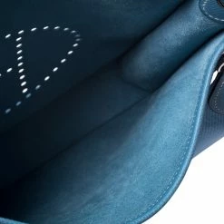 Hermes Blue Lagon Epsom Leather Evelyne III PM Bag For Women -Deals Hermes Store luxury women hermes used handbags p248816 013