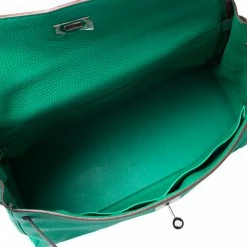 Hermes Bambou Clemence Leather Palladium Hardware Kelly Retourne 35 Bag For Women -Deals Hermes Store luxury women hermes used handbags p249807 009