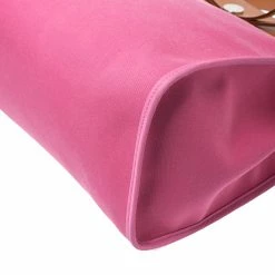 Hermes Rose Lipstick/Natural Canvas And Leather Herbag Zip 39 Bag For Women -Deals Hermes Store luxury women hermes used handbags p250794 007