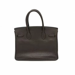 Hermes Chocolate Taurillon Clemence Leather Gold Hardware Birkin 30 Bag For Women -Deals Hermes Store luxury women hermes used handbags p251081 001