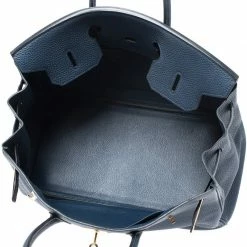 Hermes Blue De Malte Togo Leather Gold Hardware Birkin 35 Bag For Women -Deals Hermes Store luxury women hermes used handbags p252393 011