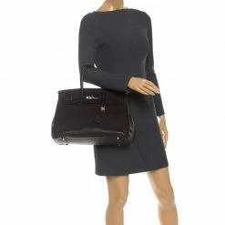 Hermes Ebene Togo Leather Palladium Hardware Birkin 35 Bag For Women 15 Hermes Ebene Togo Leather Palladium Hardware Birkin 35 Bag For Women -Deals Hermes Store luxury women hermes used handbags p252399 013