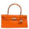 Hermes Bougainvillier Clemence Leather Palladium Hardware Shoulder Kelly 40 Bag For Women 2 Hermes Bougainvillier Clemence Leather Palladium Hardware Shoulder Kelly 40 Bag For Women -Deals Hermes Store luxury women hermes used handbags p253716 004