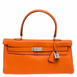 Hermes Bougainvillier Clemence Leather Palladium Hardware Shoulder Kelly 40 Bag For Women
