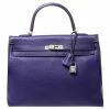 Hermes Ultraviolet Clemence Leather Palladium Hardware Kelly Retourne 35 Bag For Women -Deals Hermes Store luxury women hermes used handbags p253723 016