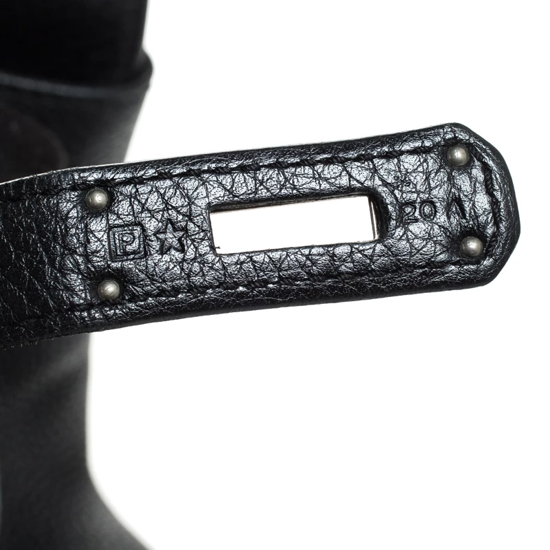 Hermes Black Togo Leather Silver Hardware Birkin 40 Bag For Women 11 Hermes Black Togo Leather Silver Hardware Birkin 40 Bag For Women - Image 9