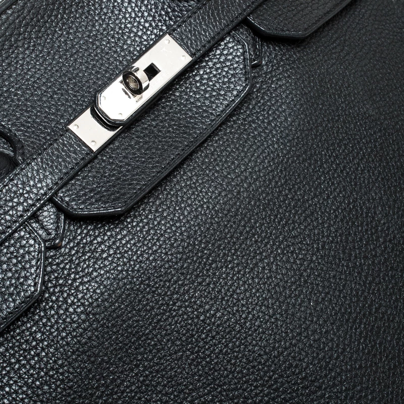 Hermes Black Togo Leather Silver Hardware Birkin 40 Bag For Women 7 Hermes Black Togo Leather Silver Hardware Birkin 40 Bag For Women - Image 5