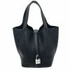 Hermes Black Clemence Leather Picotin Lock PM Bag For Women -Deals Hermes Store luxury women hermes used handbags p256435 009