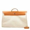 Hermes Beige Canvas Herbag GM Satchel For Women -Deals Hermes Store luxury women hermes used handbags p256656 001