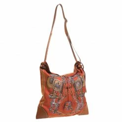 Hermes Brick Red Satin And Leather Silky City 33 Bag For Women -Deals Hermes Store luxury women hermes used handbags p257643 003