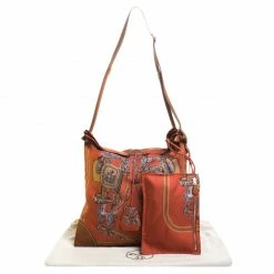 Hermes Brick Red Satin And Leather Silky City 33 Bag For Women -Deals Hermes Store luxury women hermes used handbags p257643 006