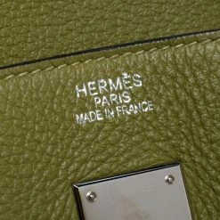 Hermes Anis Green Clemence Leather Palladium Hardware Birkin 35 Bag For Women -Deals Hermes Store luxury women hermes used handbags p260313 003